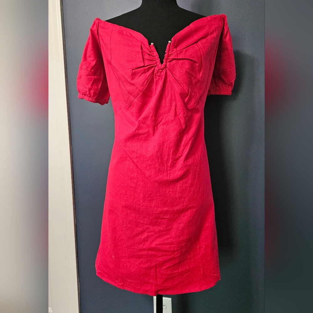 NWT City Chic Sweet Paradise puffed sleeve mini dress plus size 20W